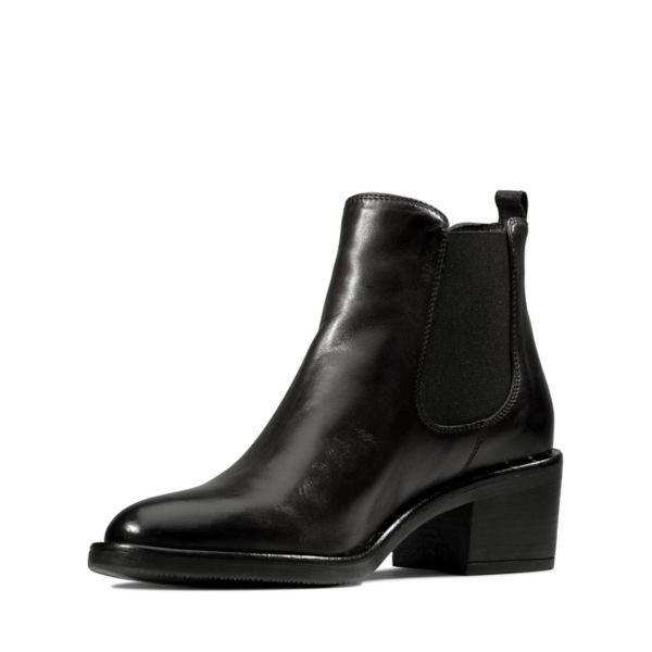 Clarks Womens Ada Chelsea Ankle Boots Black | UK-1036548